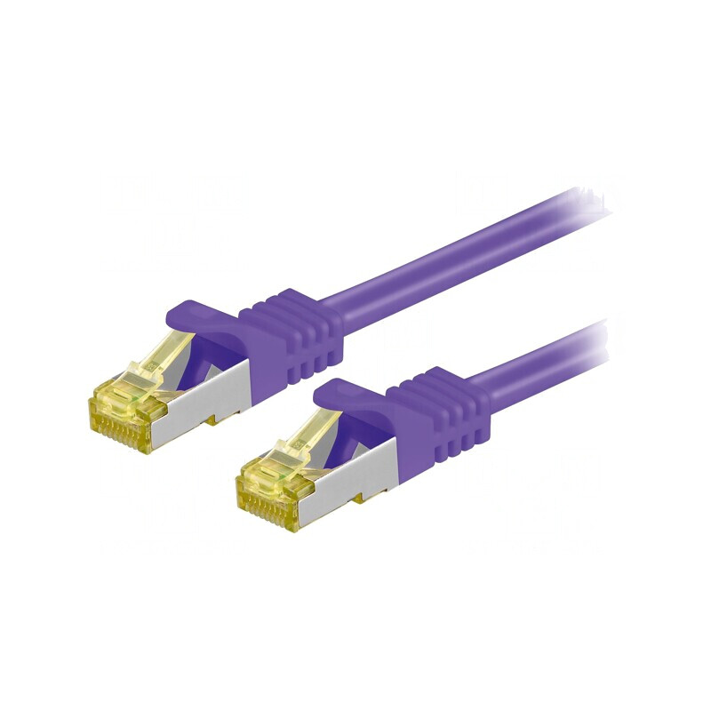 Patch Cord S/FTP Cat6a Violet 1m LSZH | Electronic-mag.ro | Componente Electronice