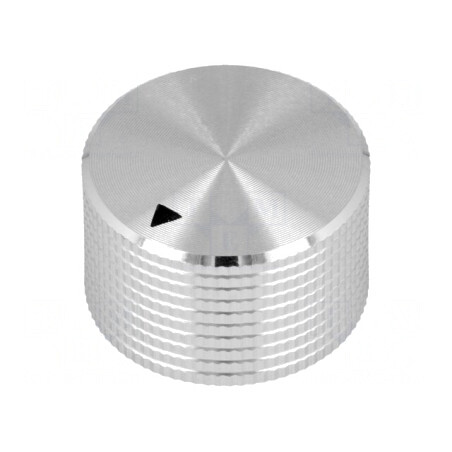Buton rotativ aluminiu 25x15mm orificiu 6.4mm | Electronic-mag.ro | Componente Electronice