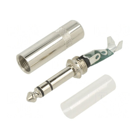 Mufă Jack 6,3mm Stereo Tată 3 Piste Drept 7,6mm | Electronic-mag.ro | Componente Electronice