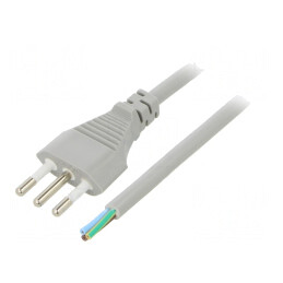 Cablu Electric 3x1mm2 PVC Gri 1m 10A 250V | Electronic-mag.ro | Componente Electronice