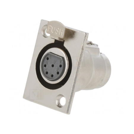 Soclu XLR Mamă cu Buton pentru Panou 7 PIN | Electronic-mag.ro | Componente Electronice