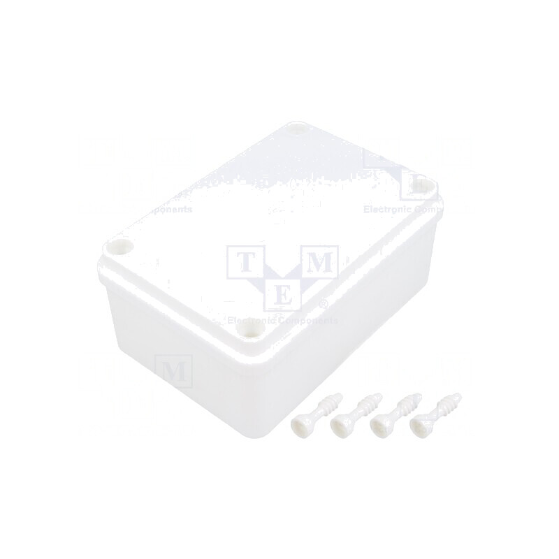 Carcasă Universală ABS Polistiren Albă 80x120x50 mm | Electronic-mag.ro | Componente Electronice