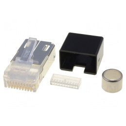 Mufă RJ50 10p10c Ecranată pe Cablu | Electronic-mag.ro | Componente Electronice