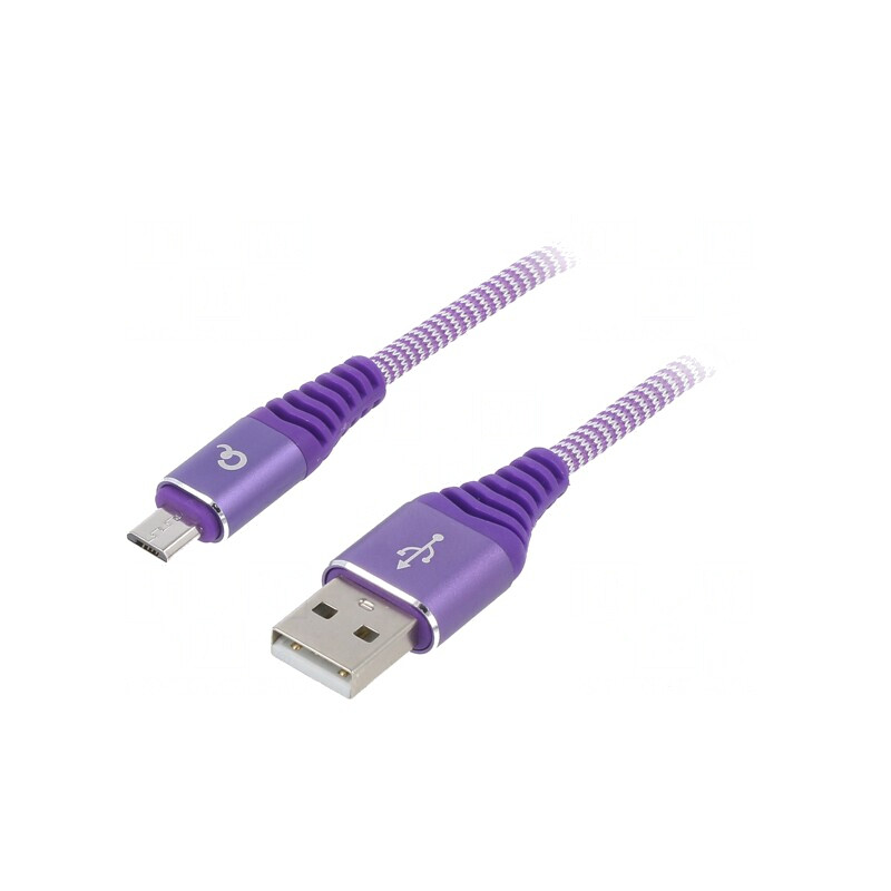 Cablu USB 2.0 A la Micro B 1m Violet Aurit | Electronic-mag.ro | Componente Electronice Cablu USB 2.0 A la Micro B 1m Violet Aurit | Electronic-mag.ro | Componente Electronice