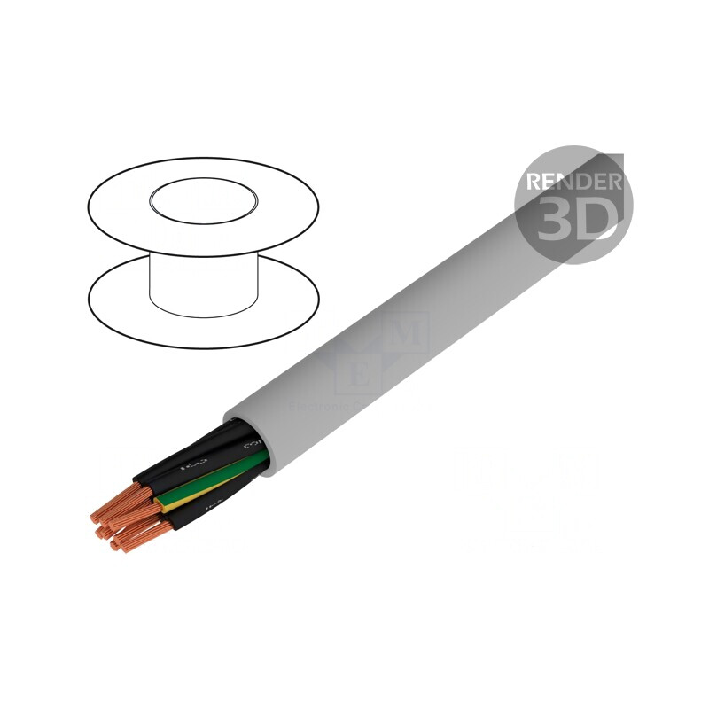 Cablu electric neecranat 0.75mm2 300/500V gri | Electronic-mag.ro | Componente Electronice