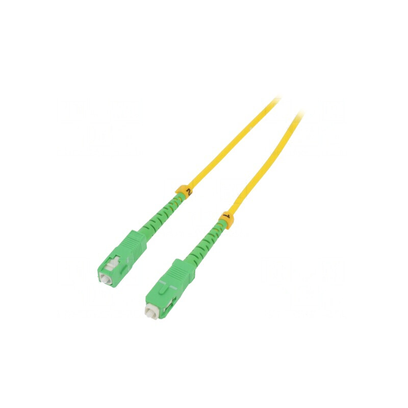 Patch Cord Fibra Optica SC/APC 5m Galben LSZH | Electronic-mag.ro | Componente Electronice