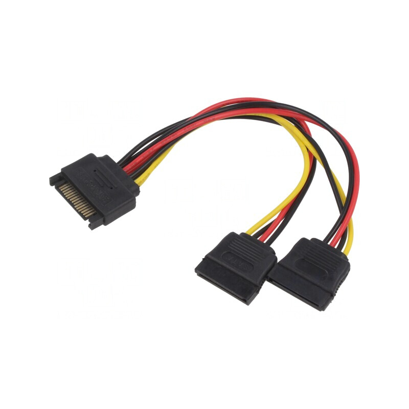 Cablu SATA 15pin Tată la 2x SATA 15pin Mamă 0.18m | Electronic-mag.ro | Componente Electronice Cablu SATA 15pin Tată la 2x SATA 15pin Mamă 0.18m | Electronic-mag.ro | Componente Electronice