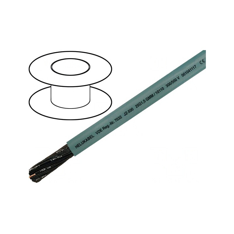 Cablu Electric JZ-500 12x0,5mm² Neecranat Gri 300V/500V | Electronic-mag.ro | Componente Electronice