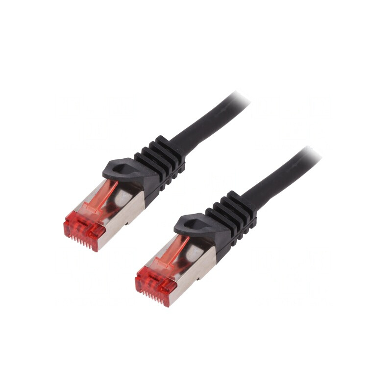 Patch cord S/FTP CAT6 Negru 1,5m | Electronic-mag.ro | Componente Electronice