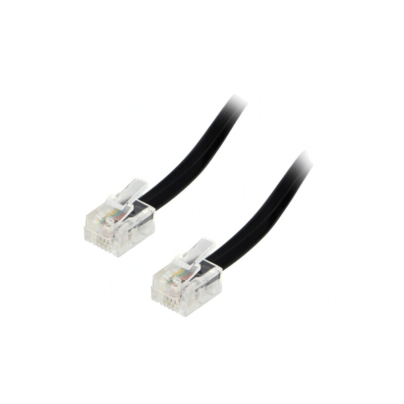 Cablu telefon RJ11 15m negru | Electronic-mag.ro | Componente Electronice Cablu telefon RJ11 15m negru | Electronic-mag.ro | Componente Electronice