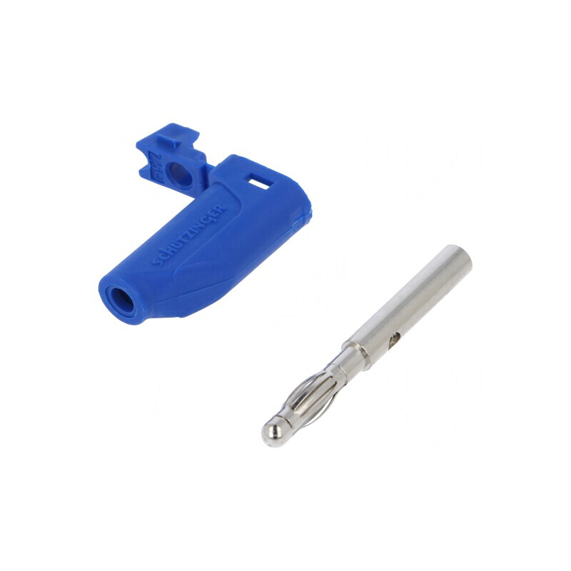 Mufă Banană 4mm Albastră 32A 70VDC | Electronic-mag.ro | Componente Electronice