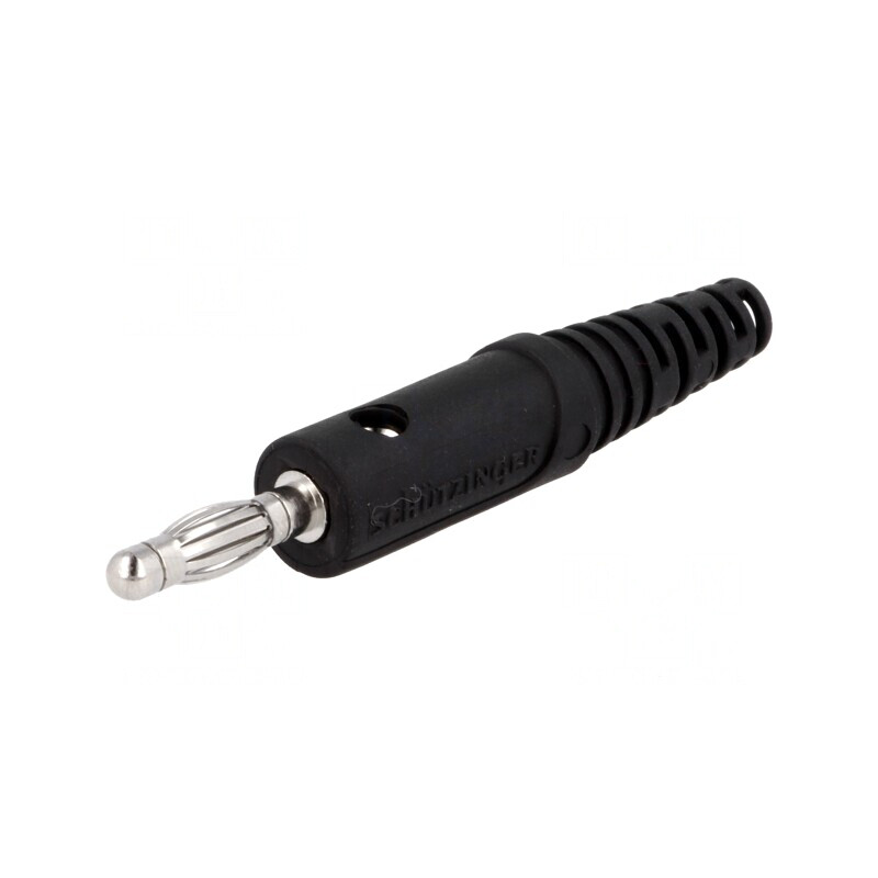 Mufă banană 4mm 32A neagră | Electronic-mag.ro | Componente Electronice