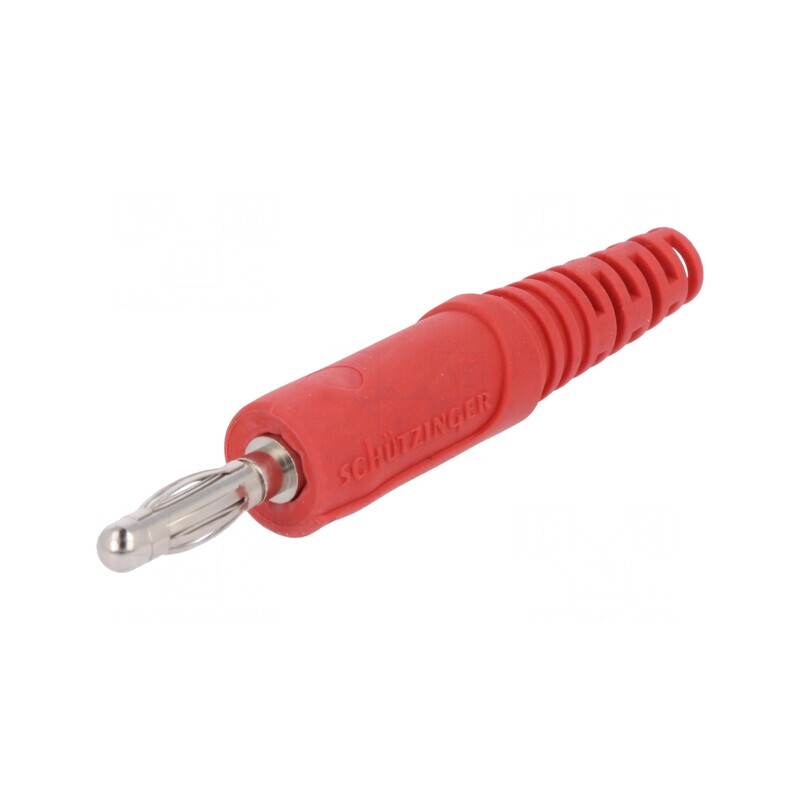 Mufă Banană 4mm Roșie Neizolată 32A 70VDC | Electronic-mag.ro | Componente Electronice