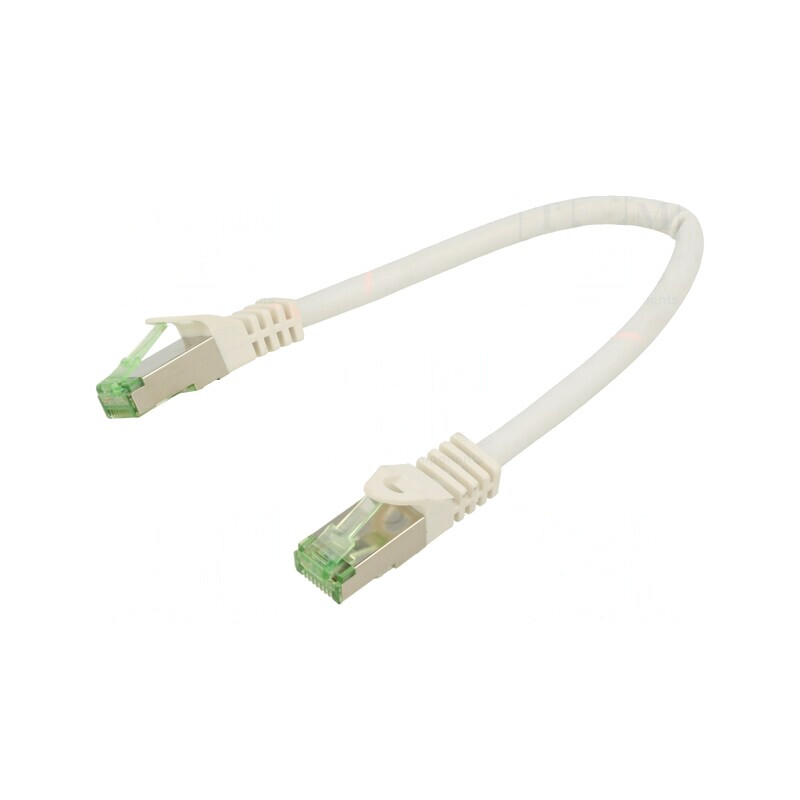 Cablu Patch S/FTP Cat 8.1 LSZH Alb 0,25m 26AWG | Electronic-mag.ro | Componente Electronice