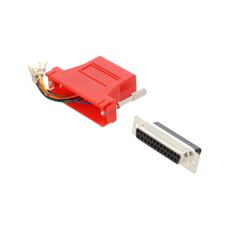 Adaptor D-Sub 25pin Mamă la RJ45 Roșu | Electronic-mag.ro | Componente Electronice Adaptor D-Sub 25pin Mamă la RJ45 Roșu | Electronic-mag.ro | Componente Electronice