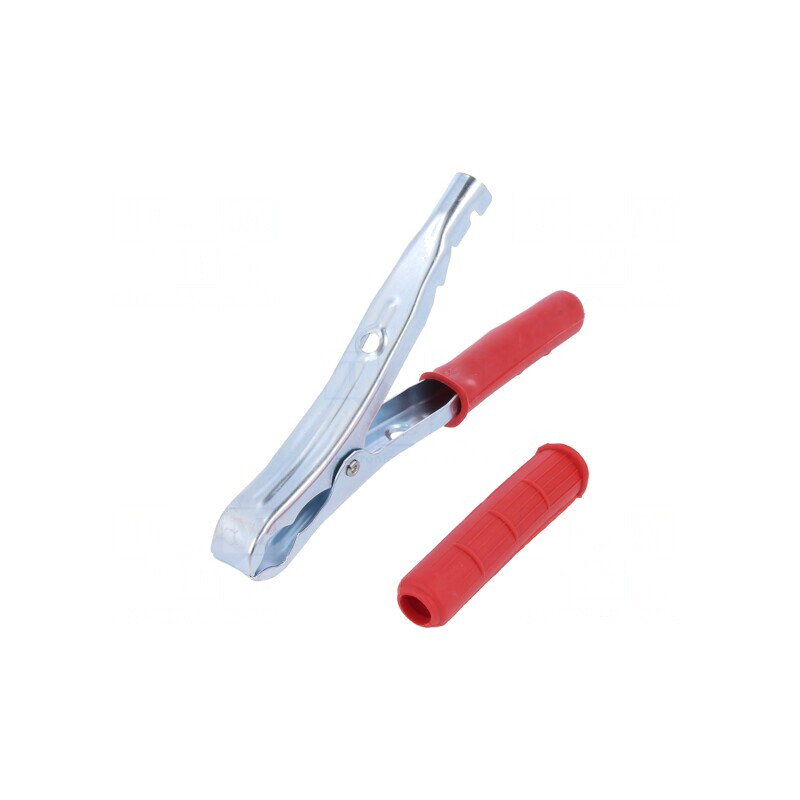 Bornă crocodil roșie 120A 30mm | Electronic-mag.ro | Componente Electronice