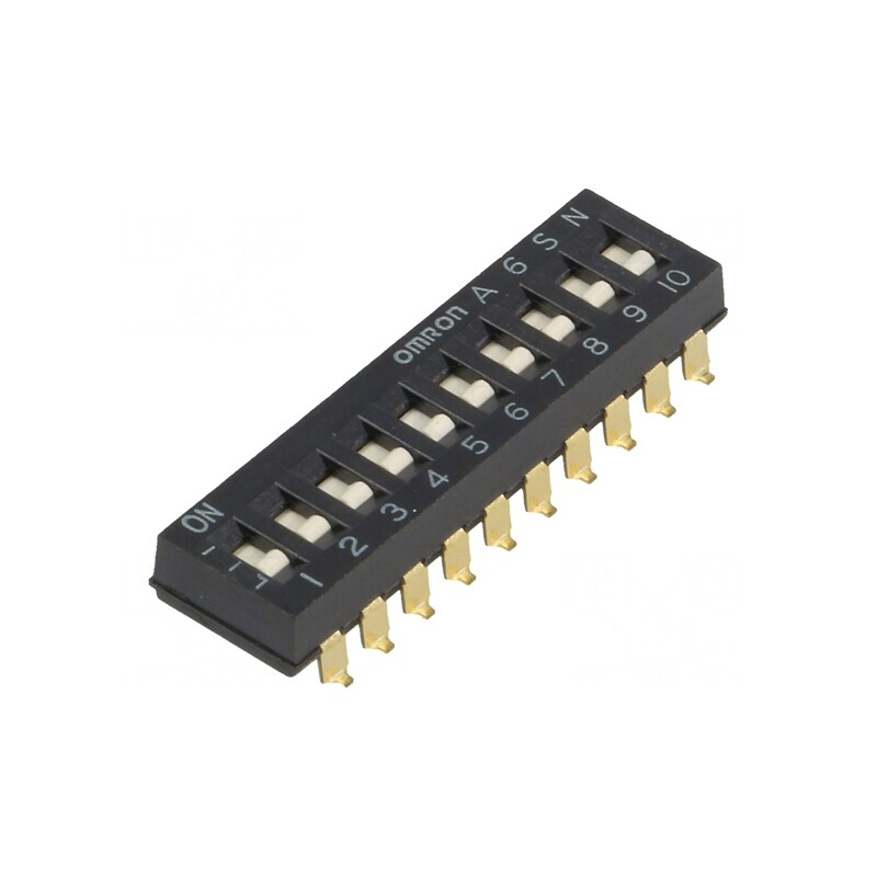 Comutator DIP-SWITCH 10 Secțiuni ON-OFF 24VDC | Electronic-mag.ro | Componente Electronice