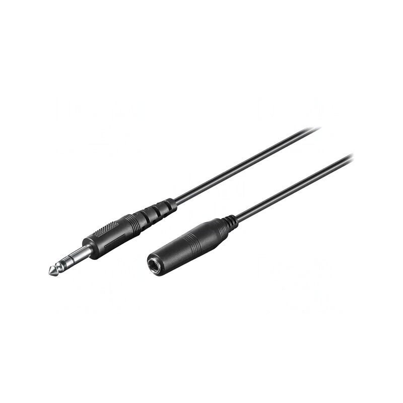 Cablu Audio Jack 6,3mm Soclu la Mufă 5m Negru | Electronic-mag.ro | Componente Electronice