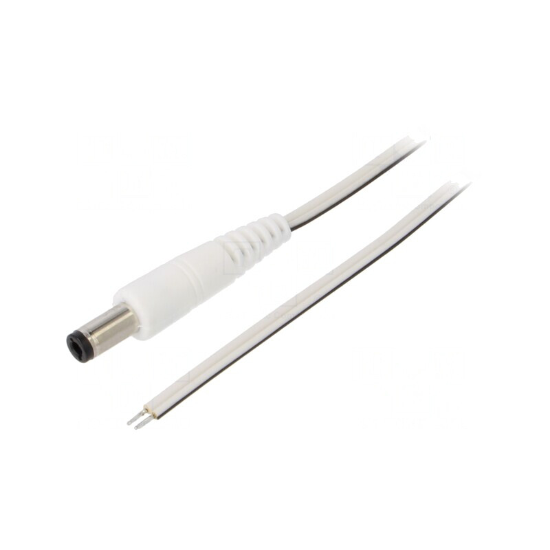 Cablu Alimentare DC Alb 1,5m 5,5/2,5 | Electronic-mag.ro | Componente Electronice