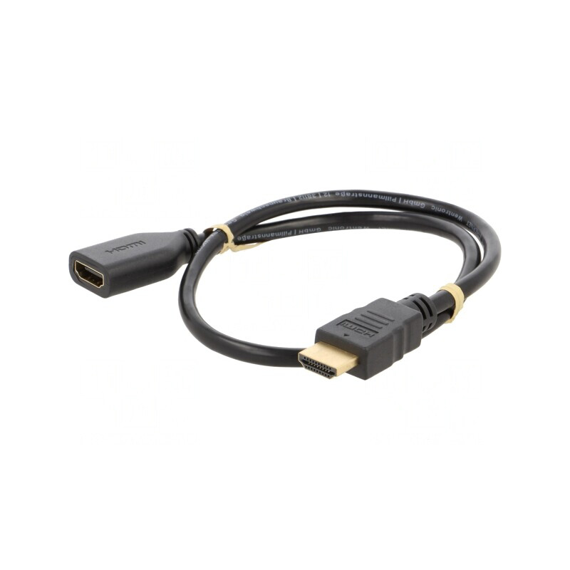 Cablu HDMI 2.0 HDCP 2.2 0.5m Negru | Electronic-mag.ro | Componente Electronice
