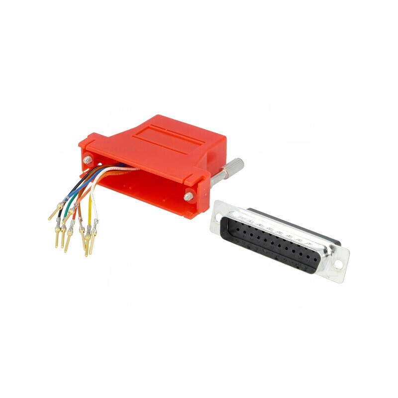 Adaptor D-Sub 25pin Tată la RJ45 Soclu Roșu | Electronic-mag.ro | Componente Electronice Adaptor D-Sub 25pin Tată la RJ45 Soclu Roșu | Electronic-mag.ro | Componente Electronice