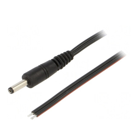 Cablu Alimentare DC 0,5m Negru | Electronic-mag.ro | Componente Electronice