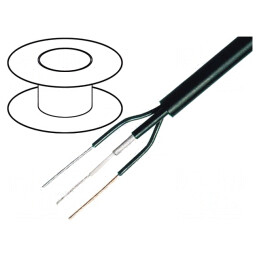 Cablu AV Negru 100m OFC 3 Litat Neecranat | Electronic-mag.ro | Componente Electronice