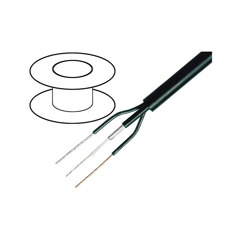 Cablu AV Negru 100m OFC 3 Litat Neecranat | Electronic-mag.ro | Componente Electronice