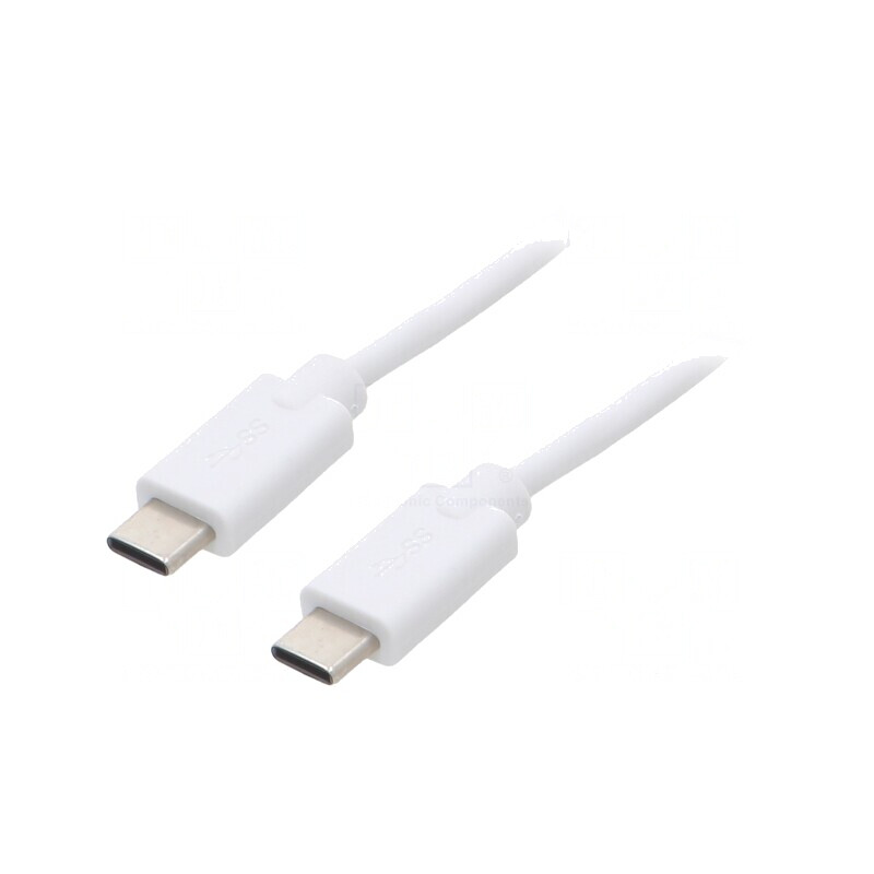 Cablu USB 2.0 USB-C 2m Alb | Electronic-mag.ro | Componente Electronice