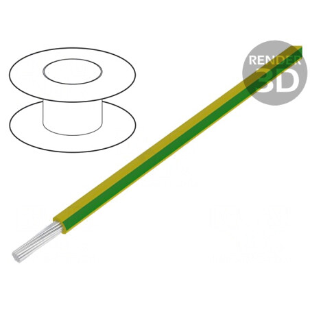 Cablu Litat Cu 12AWG PVC Galben-Verde 600V | Electronic-mag.ro | Componente Electronice