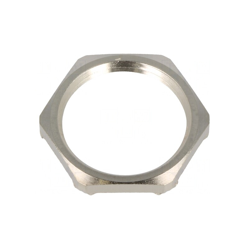 Piuliţă cu împământare PG16 alamă nichel 3mm 26mm | Electronic-mag.ro | Componente Electronice