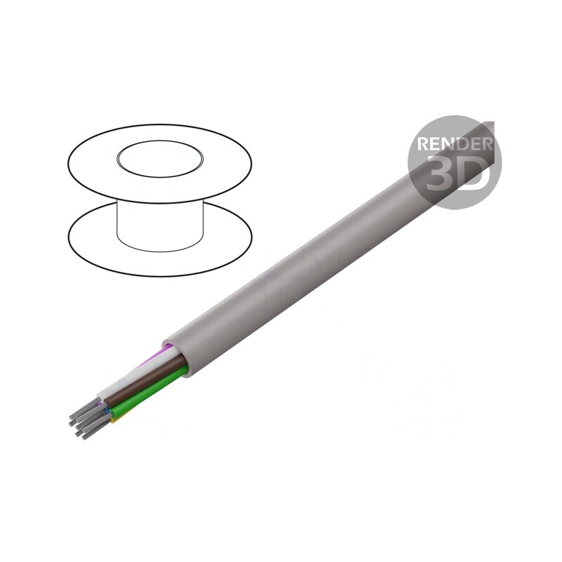 Cablu LiYY 7x22AWG neecranat 300V Gri Închis | Electronic-mag.ro | Componente Electronice