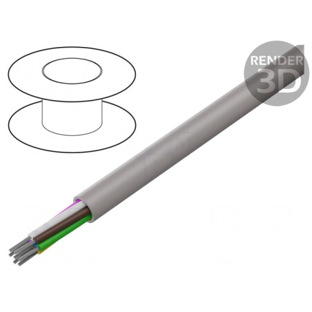 Cablu LiYY 7x22AWG neecranat 300V Gri Închis | Electronic-mag.ro | Componente Electronice