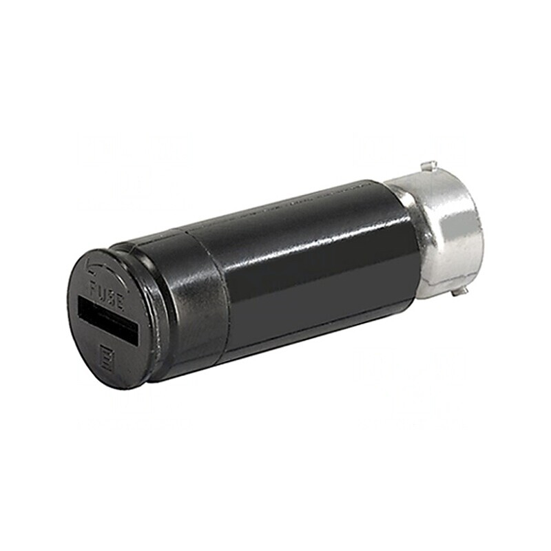 Adaptor Siguranțe Cilindrice 5x20mm 10A Negru 500VAC | Electronic-mag.ro | Componente Electronice