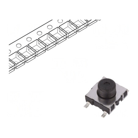 Microîntrerupător TACT SPST-NO 0,5A 42VDC SMT 7,75mm | Electronic-mag.ro | Componente Electronice