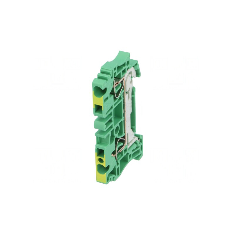 Conector Șine 2,5mm2 1 Piste 2 Borne Galben-Verde | Electronic-mag.ro | Componente Electronice