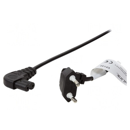 Cablu Alimentare CEE 7/16 la IEC C7 0.75m | Electronic-mag.ro | Componente Electronice