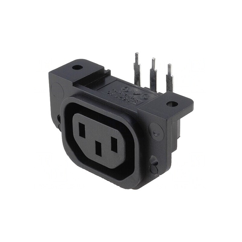 Conector Alimentare AC Soclu Mamă 10A 250V IEC 60320 | Electronic-mag.ro | Componente Electronice