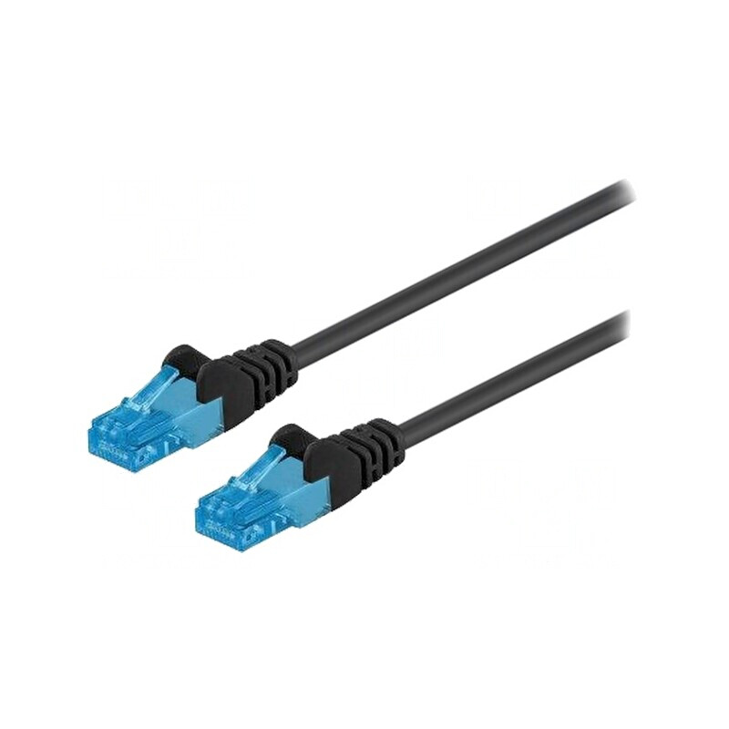 Cablu Patch Ethernet Cat6a LSZH Negru 1m | Electronic-mag.ro | Componente Electronice