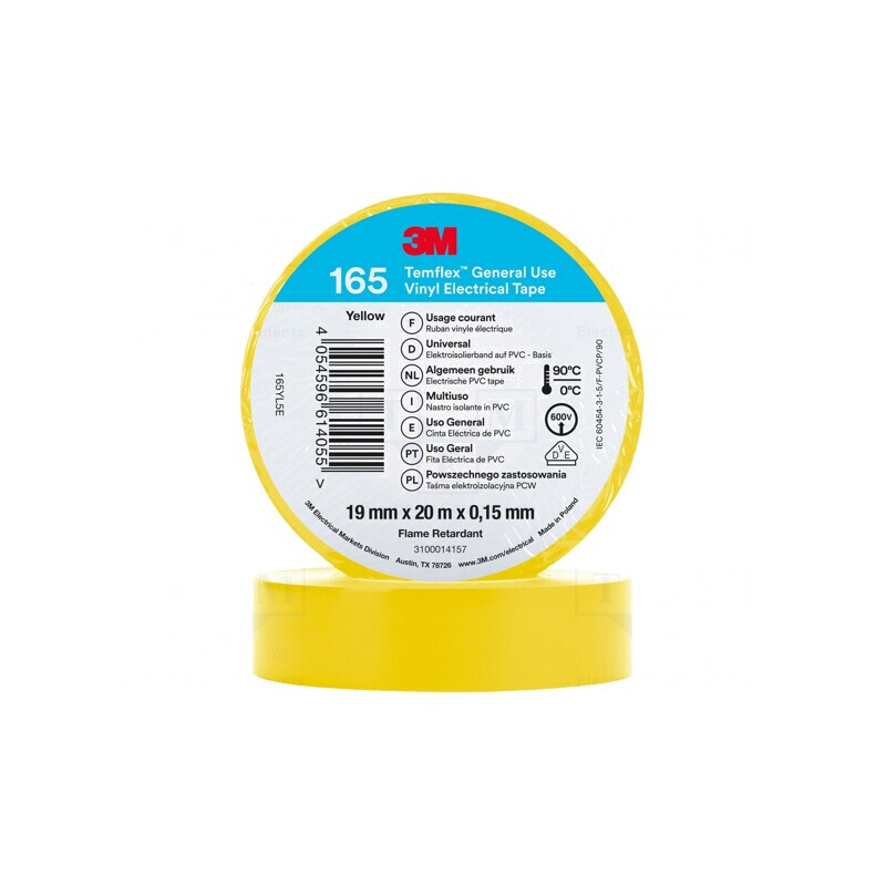 Bandă Electroizolantă Galbenă 19mm x 20m | Electronic-mag.ro | Componente Electronice