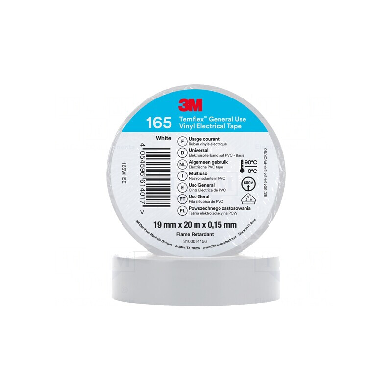 Bandă Electroizolantă Albă 19mm x 20m | Electronic-mag.ro | Componente Electronice