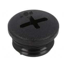 Capac de protecție PG7 poliamidă neagră 6mm 10buc | Electronic-mag.ro | Componente Electronice