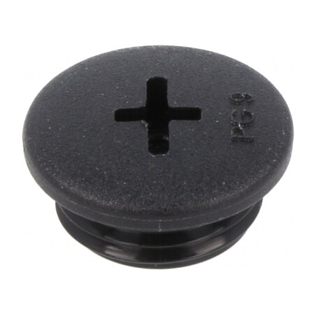 Capac de Protecție PG9 Poliamidă Neagră 6mm 10buc | Electronic-mag.ro | Componente Electronice