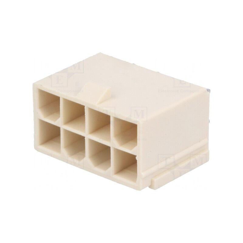 Soclu cablu-placă Mini-Fit Jr 4,2mm 8 pini 13A drept | Electronic-mag.ro | Componente Electronice