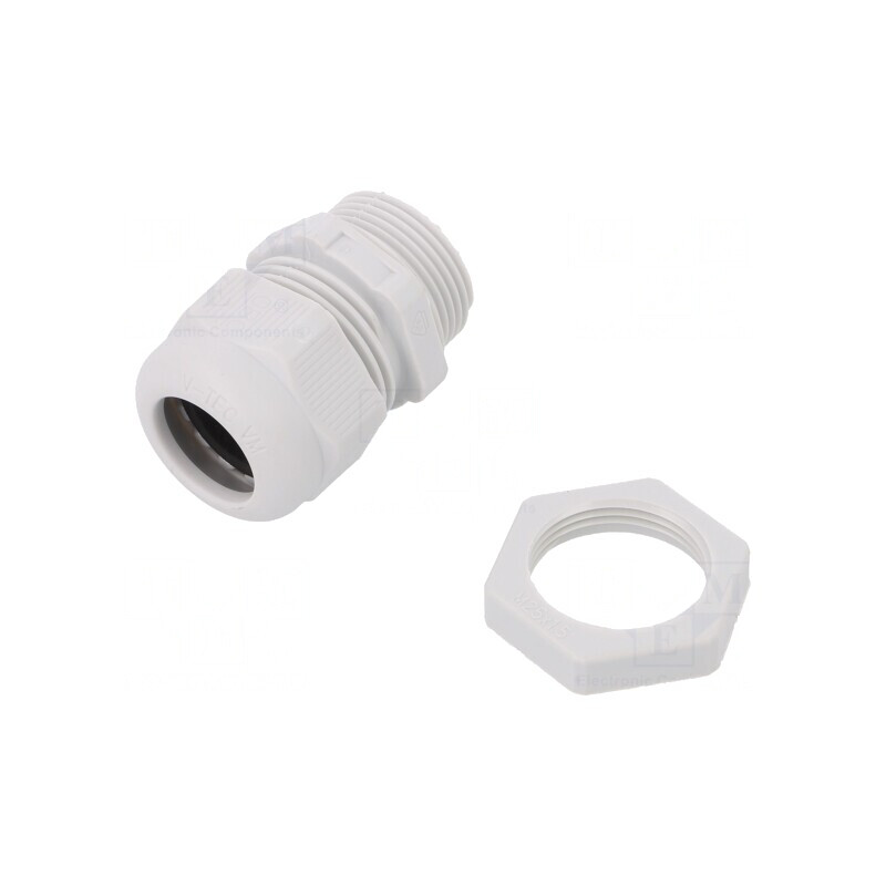 Garnitură de etanșare IP68 poliamidă gri M25 1,5 | Electronic-mag.ro | Componente Electronice