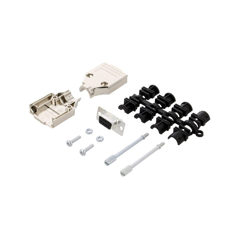 Kit Mufă Mamă D-Sub 9 PIN Lipire pe Cablu | Electronic-mag.ro | Componente Electronice
