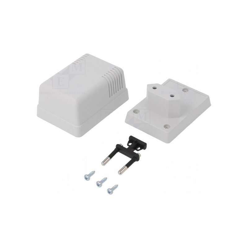 Carcasă Alimentator ABS Gri 52x70x47mm Cu Șuruburi | Electronic-mag.ro | Componente Electronice