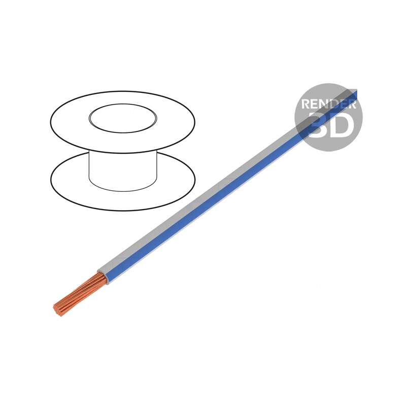 Cablu electric litat 2,5mm2 PVC alb-albastru | Electronic-mag.ro | Componente Electronice
