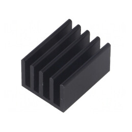 Radiator Extrudat cu Aripioare Negru 25x19x14mm | Electronic-mag.ro | Componente Electronice