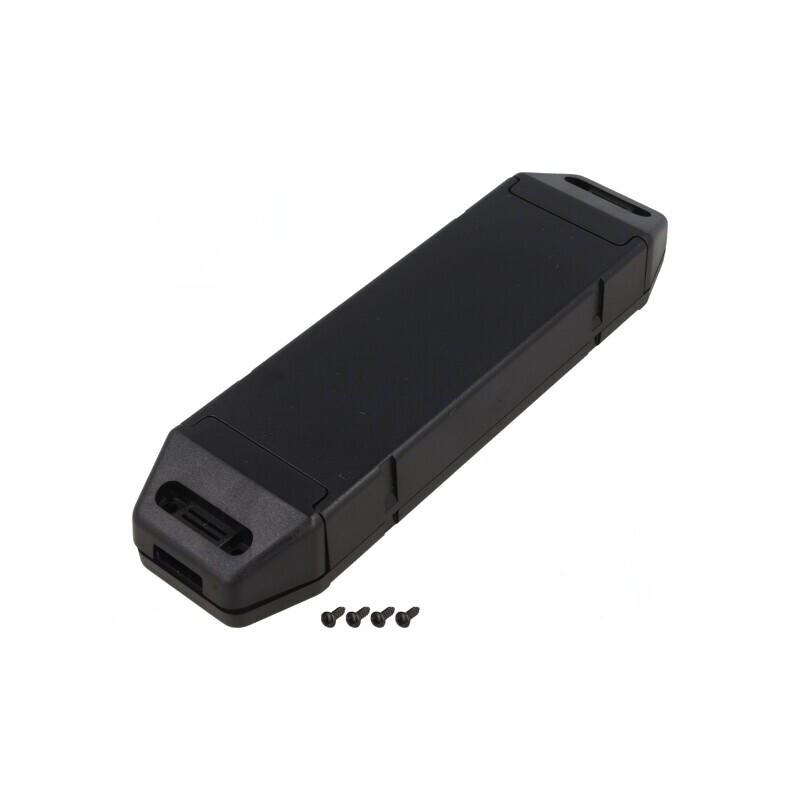 Carcasă Alimentator ABS Neagră 44x163x24 mm | Electronic-mag.ro | Componente Electronice